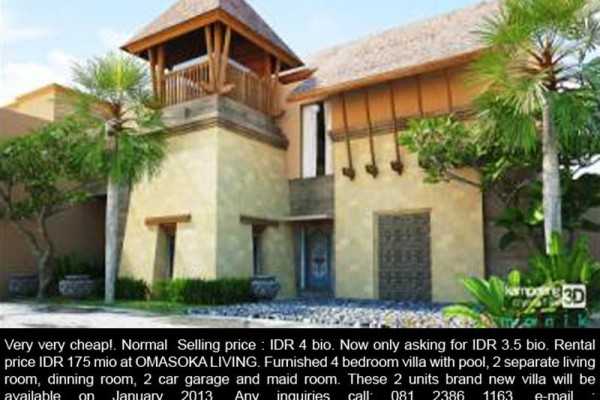 Dijual Rumah di Denpasar Style Villa – R1092
