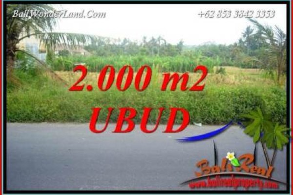 Tanah di Ubud Bali Dijual Murah 2,000 m2 di Ubud Kemenuh