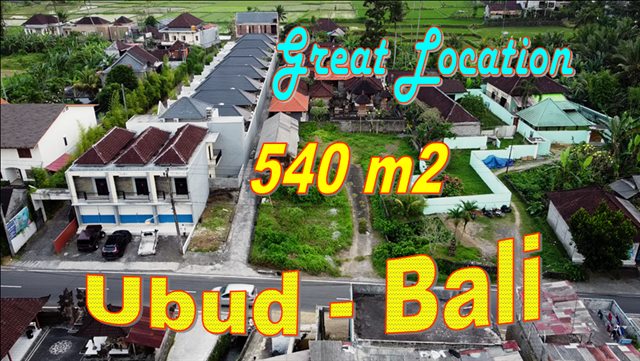 JUAL MURAH TANAH di UBUD 540 m2 di Sukawati Ubud