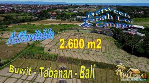 TANAH DIJUAL MURAH di TABANAN 2,600 m2 di Kediri, Tabanan