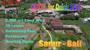 Dijual Murah Tanah Bonus Bangunan Hotel di Sanur Bali