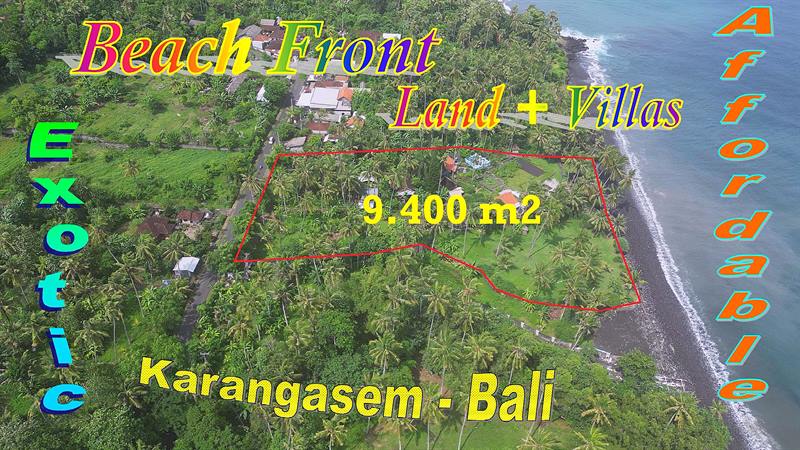 Prospektif ! Tanah tepi Pantai dijual Murah Gratis Villa di Bali Timur